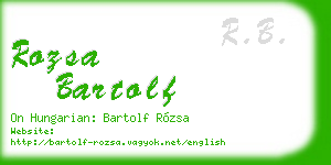 rozsa bartolf business card
